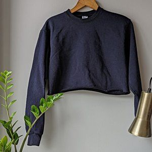 Cropped Navy Sweatshirt